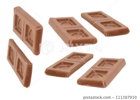 Chocolate bars image with selective focus 111387910
