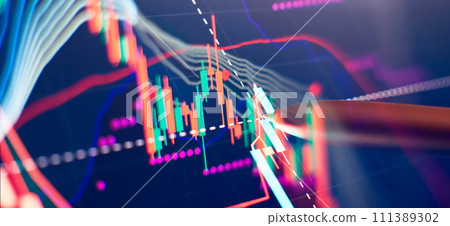 Risk diversification concept. Candle stick graph chart of stock market investment trading. Risk diversification concept. Candle stick graph chart of stock market investment trading. 111389302