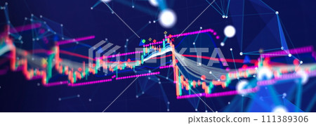 Risk diversification concept. Candle stick graph chart of stock market investment trading. Risk diversification concept. Candle stick graph chart of stock market investment trading. 111389306