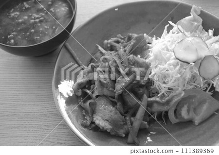 Set meal of pig ginger baked 111389369