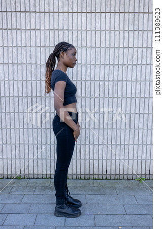 Side Profile of Young African Woman 111389623