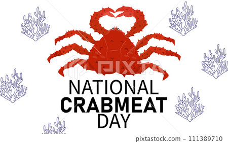 King crab on white background vector illustration. King crab on white background vector illustration. 111389710