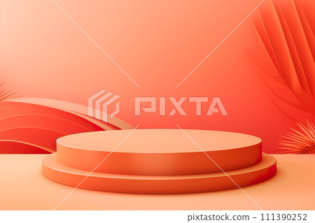 Abstract scene background. Product presentation, mock up, show cosmetic product, Podium, stage pedestal or platform. 111390252
