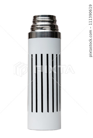Black and white colored tumbler isolated on white background 111390619