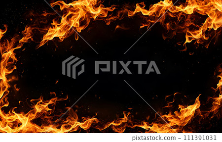 Warm bonfire burning in the night Warm bonfire burning in the night 111391031