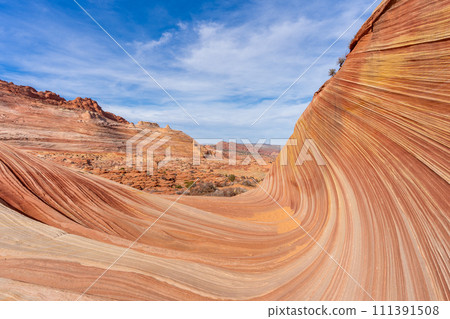 大自然創造的美國陸地波浪圖案 The Wave 111391508