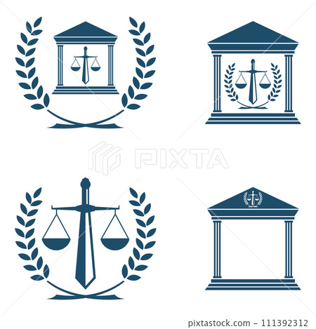 Balance law icon vector emblem 111392312