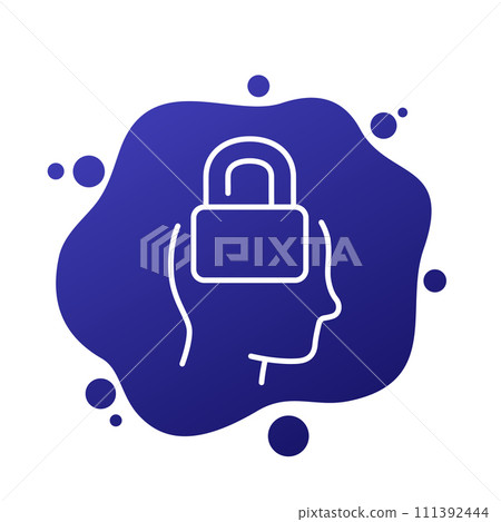 Fixed mindset icon, line vector 111392444