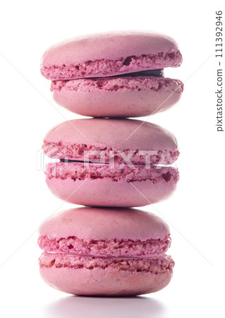 Three macaroons standing on top of each other Three macaroons standing on top of each other 111392946