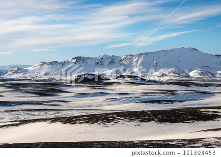 Early evening at Myvatn Geothermal Park area, Iceland 111393453