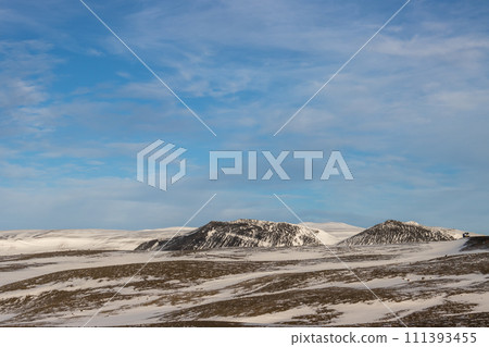 Early evening at Myvatn Geothermal Park area, Iceland 111393455