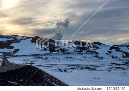 Early evening at Myvatn Geothermal Park area, Iceland Early evening at Myvatn Geothermal Park area, Iceland 111393461