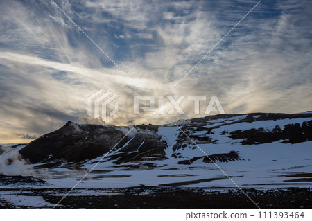 Early evening at Myvatn Geothermal Park area, Iceland 111393464