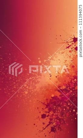 AI-generated content. Colorful art from Splattered shapes and maroon 111394075