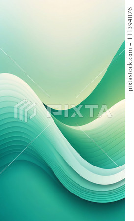 AI-generated content. Creativity in paints from Waved shapes and white 111394076
