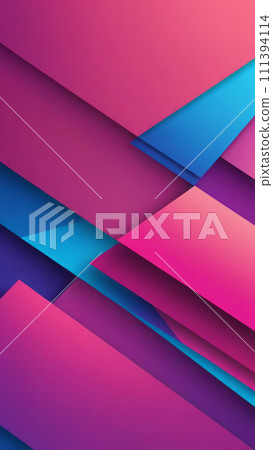 AI-generated content. Colorful art from Asymmetrical shapes and fuchsia 111394114