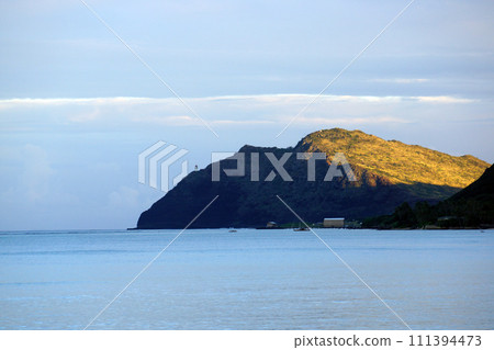 Waimanalo bay, Pier, and Makapuu Point with Makapu'u Lighthouse visible Waimanalo bay, Pier, and Makapuu Point with Makapu'u Lighthouse visible 111394473