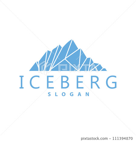 Antarctic Cold Mountain Iceberg Logo Design, Simple Vector Template Symbol Illustration 111394870