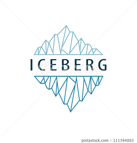 Antarctic Cold Mountain Iceberg Logo Design, Simple Vector Template Symbol Illustration 111394883