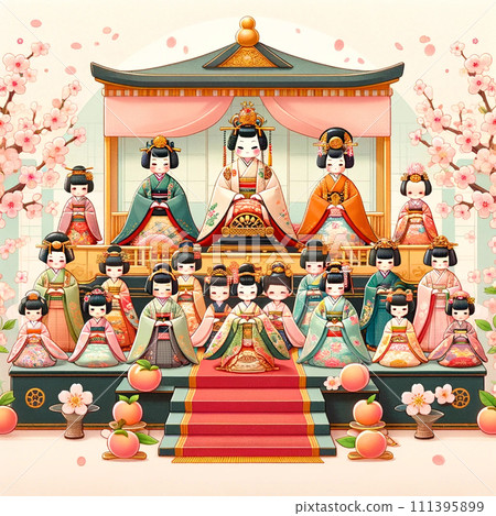 Beautiful Hinamatsuri illustration 111395899