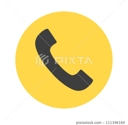 Yellow and black|Simple phone mark Yellow and black|Simple phone mark 111396160