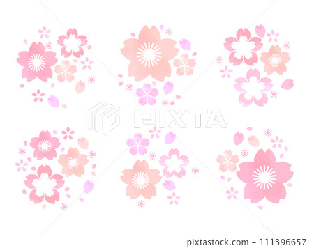 Cherry blossom illustration material Cherry blossom illustration material 111396657