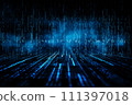 Dynamic Digital Data Stream - Abstract Computer Background 111397018