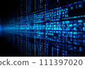 Dynamic Digital Data Stream - Abstract Computer Background 111397020