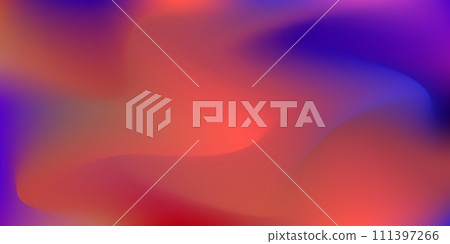 Abstract shiny deep red and blue mesh gradient for business background. Bright wavy vector watercolour illustration for technology web design, banner 111397266