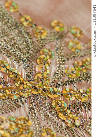 Fabric texture with spangles Fabric texture with spangles 111397641