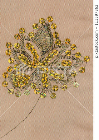 Fabric texture with spangles 111397862