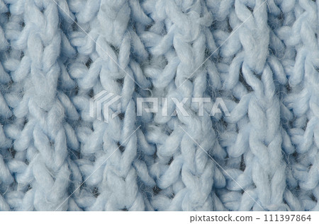 Blue knitted wool Blue knitted wool 111397864
