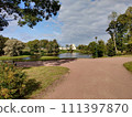 Lower pond overlooking the Great Menshikov Palace. Oranienbaum. Lomonosov. Saint Petersburg. Russia 111397870
