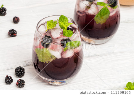 Fresh blackberry drink 111399165