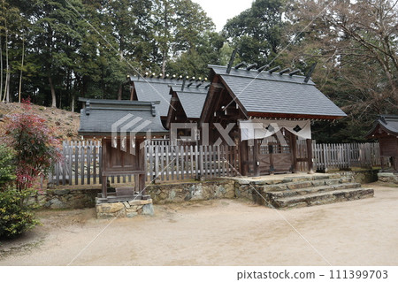 The quiet scenery of Yamaguchi Daijingu Shrine in Western Kyoto The quiet scenery of Yamaguchi Daijingu Shrine in Western Kyoto 111399703