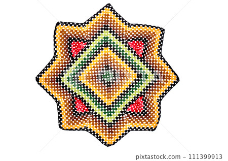 Hand made crocheted doily 111399913