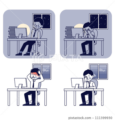 male office worker working in an office (2) 111399930