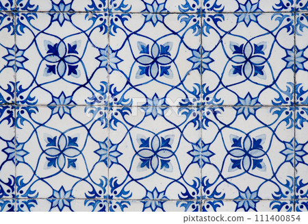 Ornamental old typical tiles Ornamental old typical tiles 111400854