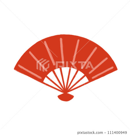 一把紅色的扇子,觸感柔軟 一把紅色的扇子,觸感柔軟 111400949