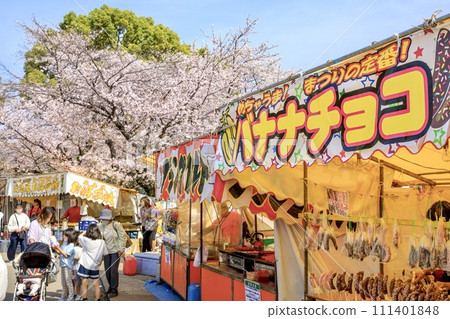 Spring image, cherry blossom viewing stall Spring image, cherry blossom viewing stall 111401848