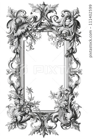 Luxury frame decoration material ornament European (AI generated image) 111402599
