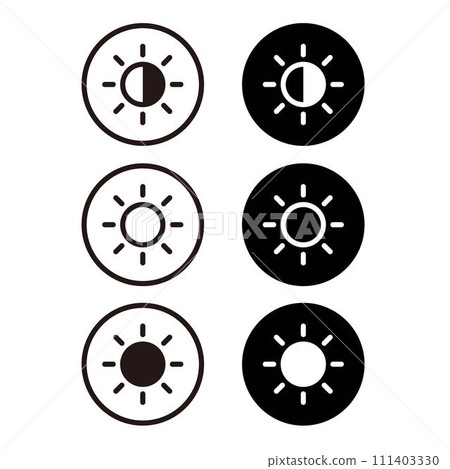 brightness icon set 111403330