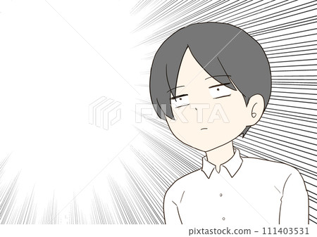 表情平靜、線條集中的男人 111403531