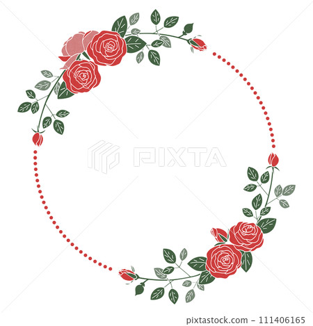 Rose circular frame vector 111406165