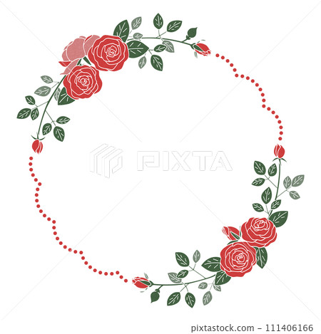 Simple frame of roses vector 111406166