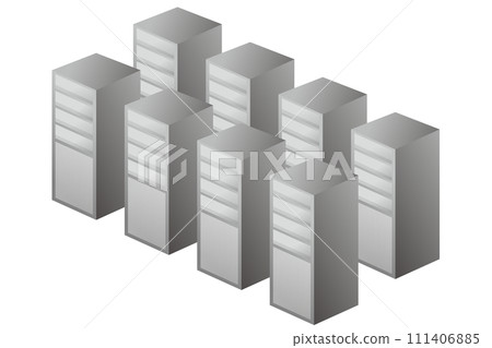 Server data center illustration material Server data center illustration material 111406885