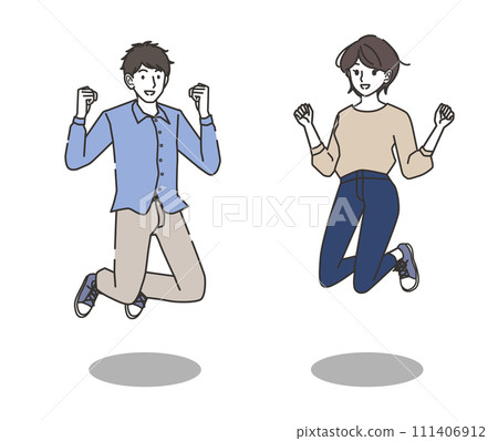 男人和女人跳 111406912