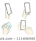 Hand with a smartphone 111406940