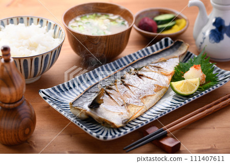 Set meal of grilled mackerel 111407611
