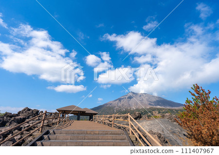 鹿兒島櫻島有村熔岩展望台風景 鹿兒島櫻島有村熔岩展望台風景 111407967